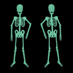 Witchwood™ Deago 4 Pack Halloween Hanging Luminous Skeleton Decorations 5 Ft Full Body Glow-in-The-Dark Poseable Skeleton for Outdoor Yard Garden Hanging Halloween Props