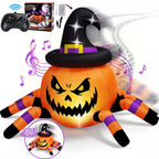 Witchwood™ (2 pack) 2.6ft Remote Control Halloween Inflatable with Music Lights,Pumpkin Spider Car Blow ups Rc Car,Indoor Outdoor Decorations