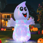 Witchwood™ Halloween Inflatables 5 FT Halloween Ghost Inflatable with Built-in LEDs, Cute Halloween Inflatable Ghost Blow up Ghost Inflatable, Outdoor Halloween Decorations for Halloween Holiday Party