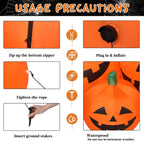 Witchwood™ 7 FT Halloween Inflatables Pumpkin, Halloween Decoration 7 Blow up Pumpkins w/ Build-in LEDs for Halloween Party