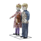 Witchwood™ Apocalypse Twins Halloween Animatronics with Red Eyes & Head Sync, 3-Ft