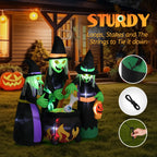 Witchwood™ 6' Halloween Inflatables Outdoor Halloween Witches Decoration Blow up Witches