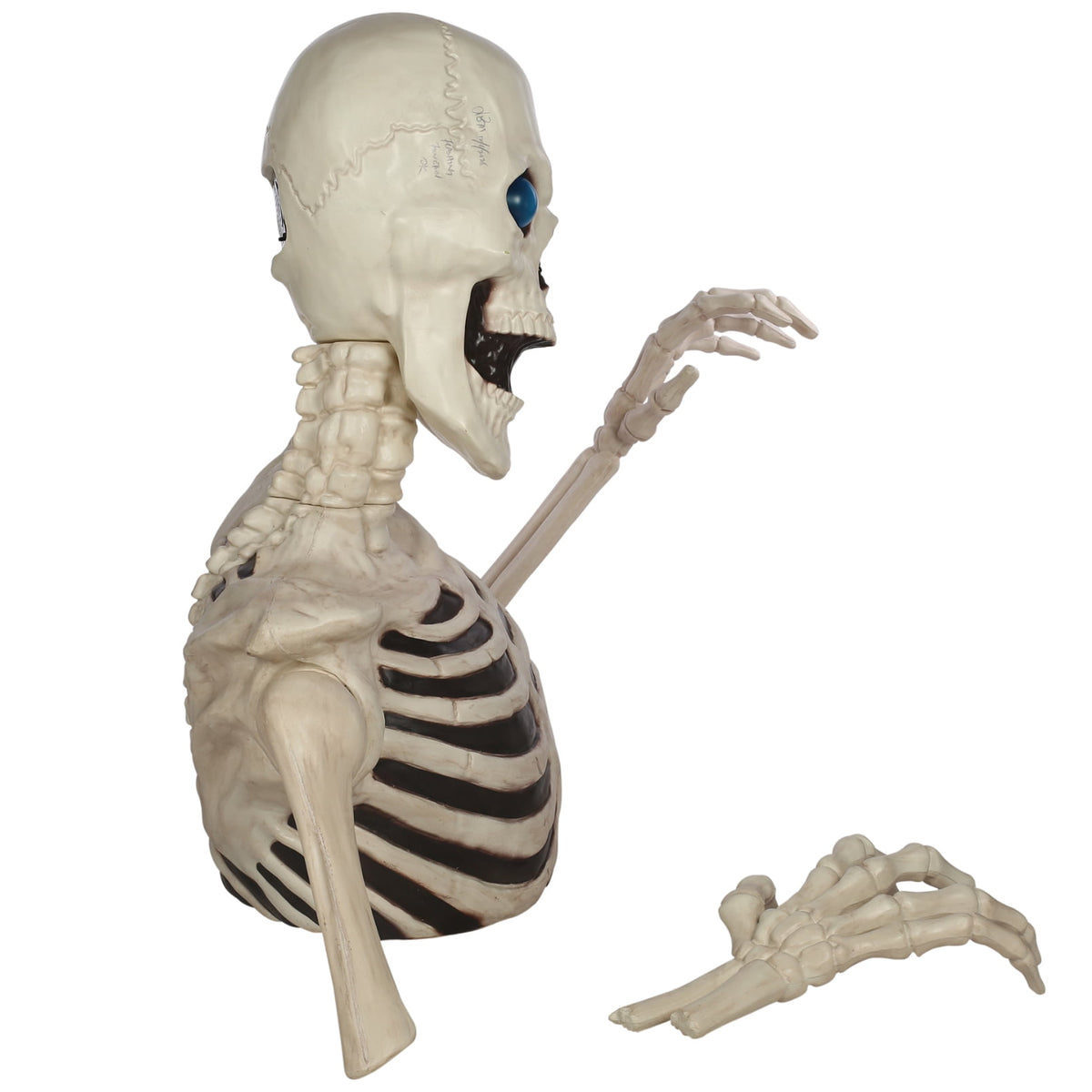 Witchwood™ 48" Halloween Giant Groundbreaker Skeleton with LED Light Moving Eyes, Creepy Sound Effect for Yard Porch Halloween Decoration