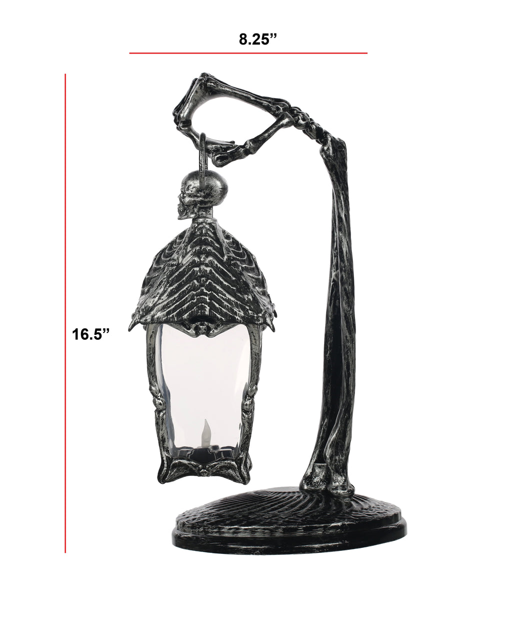 Witchwood™ Halloween Light Up Skeleton Lantern Tabletop or Hanging Wall Decoration