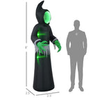 Witchwood™ HOMCOM 8ft Inflatable Halloween Mirror Face Ghost, Outdoor LED Display