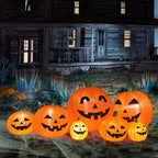 Witchwood™ 7.4' Halloween Inflatables Outdoor Halloween Decoration with LED Lights 7pcs Blow up Pumpkins