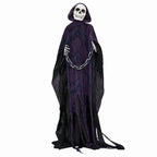 Witchwood™ 6ft Life-Size Halloween Animatronic Grim Reaper - Sound-Activated, 1-Minute Assembly for Yard/Haunted House/Party
