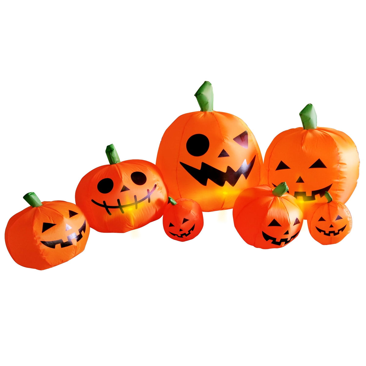 Witchwood™ 8 ft Halloween Inflatable Pumpkin, Giant Lighted Jack-O'-Lantern Blow Up Yard Decoration Waterproof with LED, Blower, Stakes and Tethers