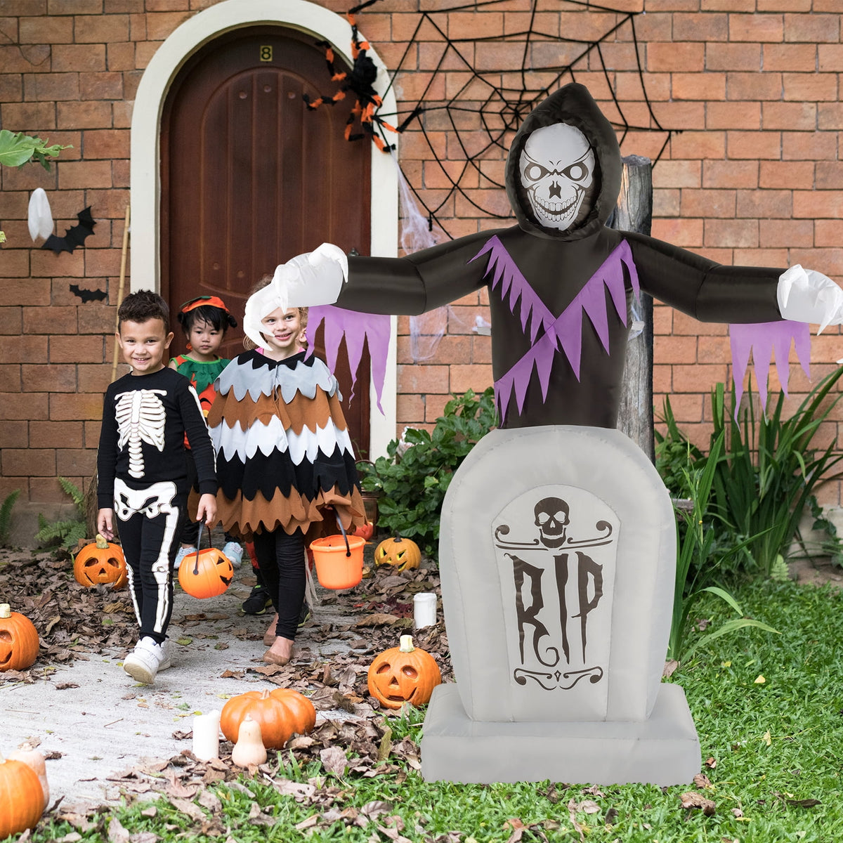 Witchwood™ Inflatable Halloween Decoration 6 FT Reaper for Halloween Party Outdoor, Yard, Garden, Lawn Decorations
