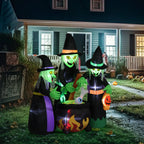 Witchwood™ 6' Halloween Inflatables Outdoor Halloween Witches Decoration Blow up Witches