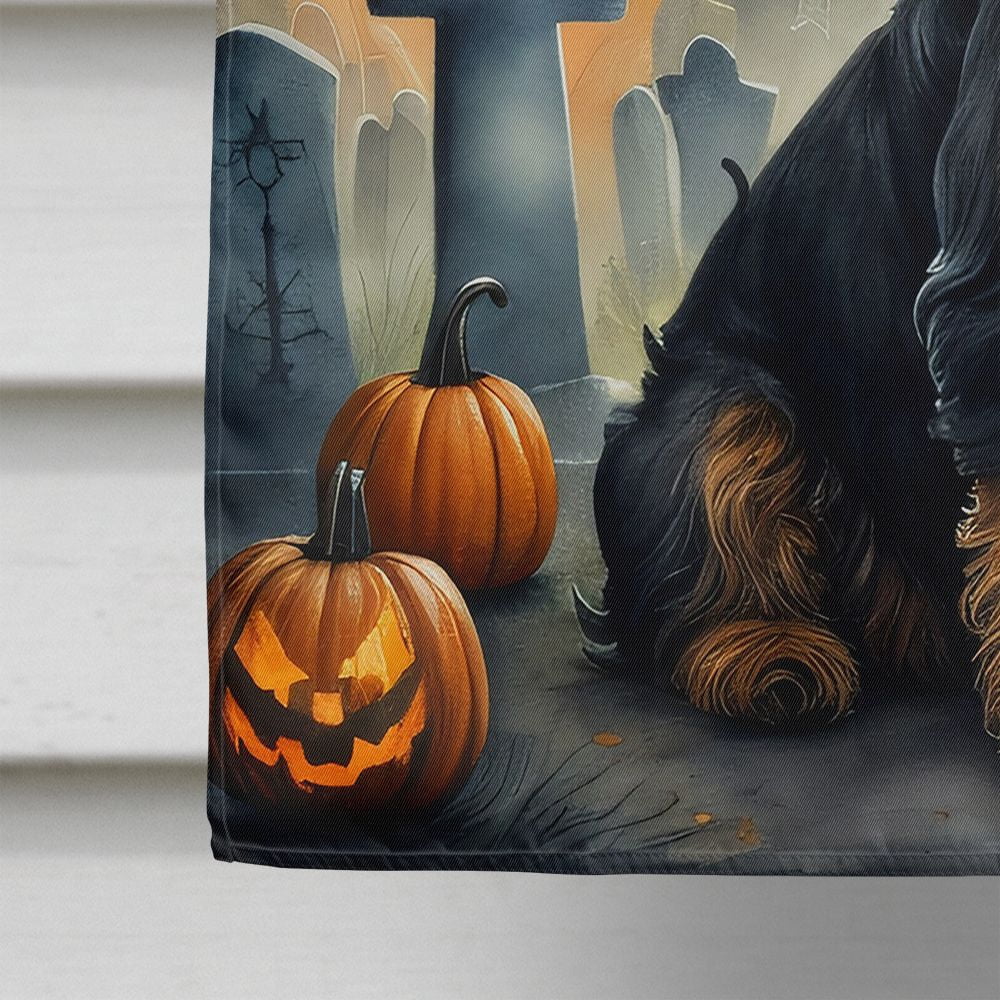 Witchwood™ Halloween Airedale Terrier Dog House Flag 28x40IN Double-Sided Polyester Decorative Sleeve Pole Flag for Outdoor Home Garden