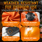 Witchwood™ 7.5 FT Long Halloween Inflatables Pumpkin Family Lighted,7 Pumpkins Blow Up Yard Decoration, Built-in LEDs, Stakes & Tethers Included for Outdoor Lawn Garden Halloween Decor