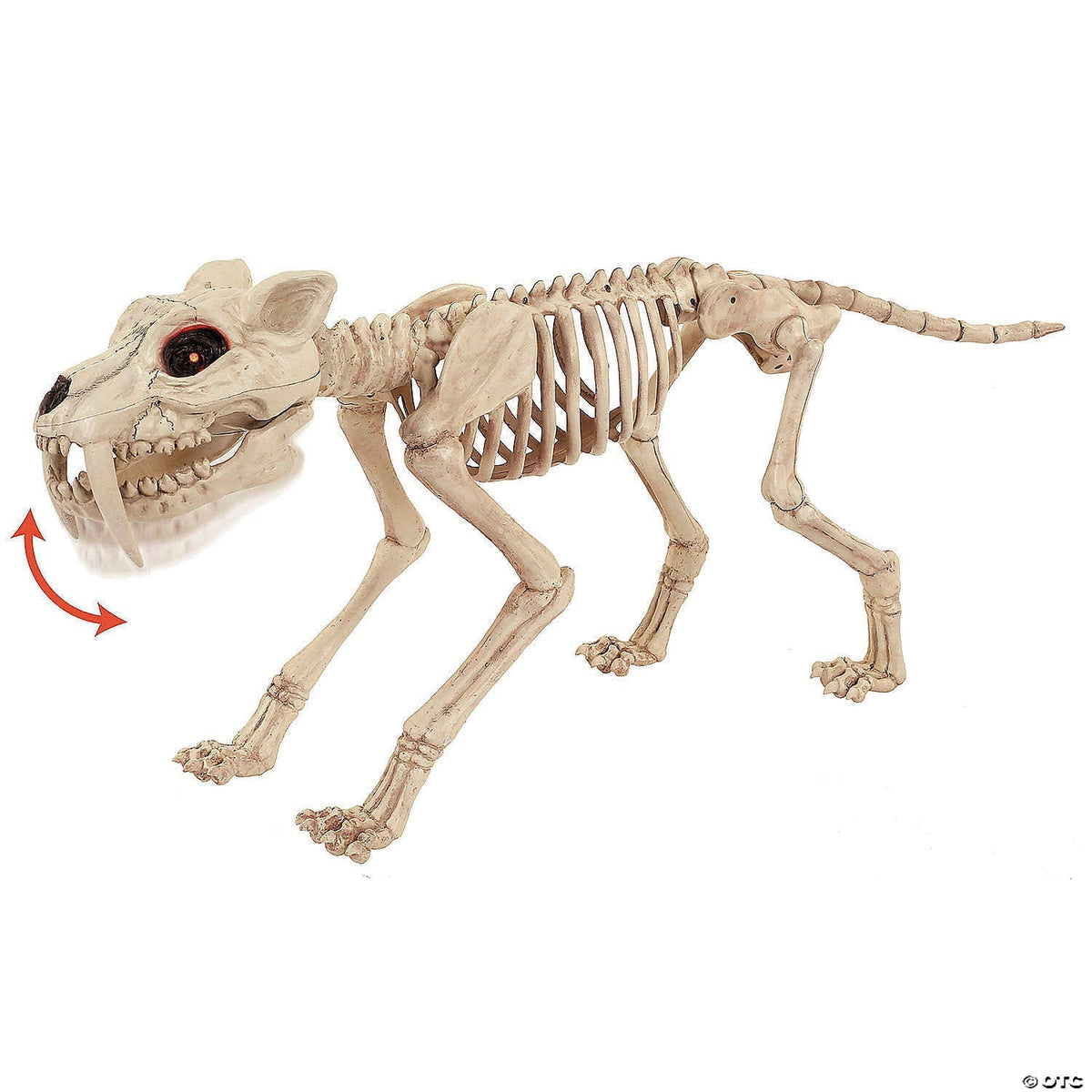 Witchwood™ USA SEW81896 18.5 in. Animated Light-Up Tiger Skeleton Halloween Decoration