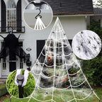 Witchwood™ Coolmade Halloween Giant Spider Web Lights Decorations Outdoor, 16.4ft 250 LED Lighted Spider Web Light up with 8 Modes with 59" Giant Spider for Yard House Decor