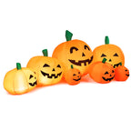 Witchwood™ Costway 7.5' Halloween Inflatable 7 Pumpkins Patch W/LED Light Outdoor Garden Decoration
