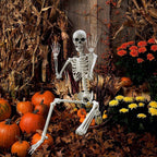 Witchwood™ 35" Halloween Skeleton Decoration ? 3 ft Body with Posable Joints for Indoor & Outdoor Yard Patio Lawn Garden Haunted Party Decor