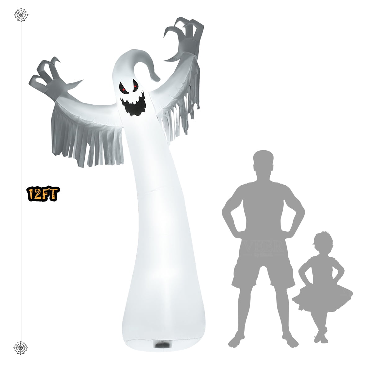 Witchwood™ Topbuy Ghost Blow Up Halloween Outdoor Yard Inflatable, with LED Lights 12'