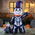 Witchwood™ Halloween Inflatables Decorations Skeleton and Dog, Halloween Blow ups Yard Decorations Outdoor for Garden Lawn