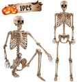 Witchwood™ 5.4ft Halloween Skeleton Decorations, Weathered Posable Skeleton Decor for Halloween Decorations Outdoor Indoor