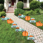 Witchwood™ Big Dot of Happiness Happy Fall Truck - Lawn Decorations - Outdoor Harvest Pumpkin Party Yard Decorations - 10 Piece