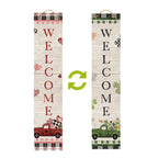 Witchwood™ Briarwood Lane Valentine's Double Sided Reversible Pine Porch Leaner 47x9.5 Holiday Pickup Trucks For Valentine's Porch Leaner