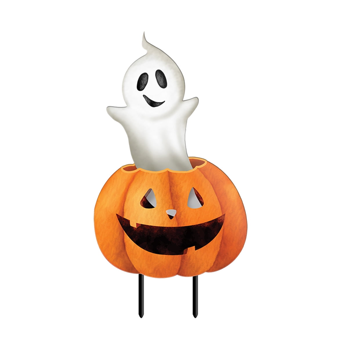 Witchwood™ Briarwood Lane Halloween Pumpkin and Ghost Metal Yard Art 30x13 For Halloween Metal Art