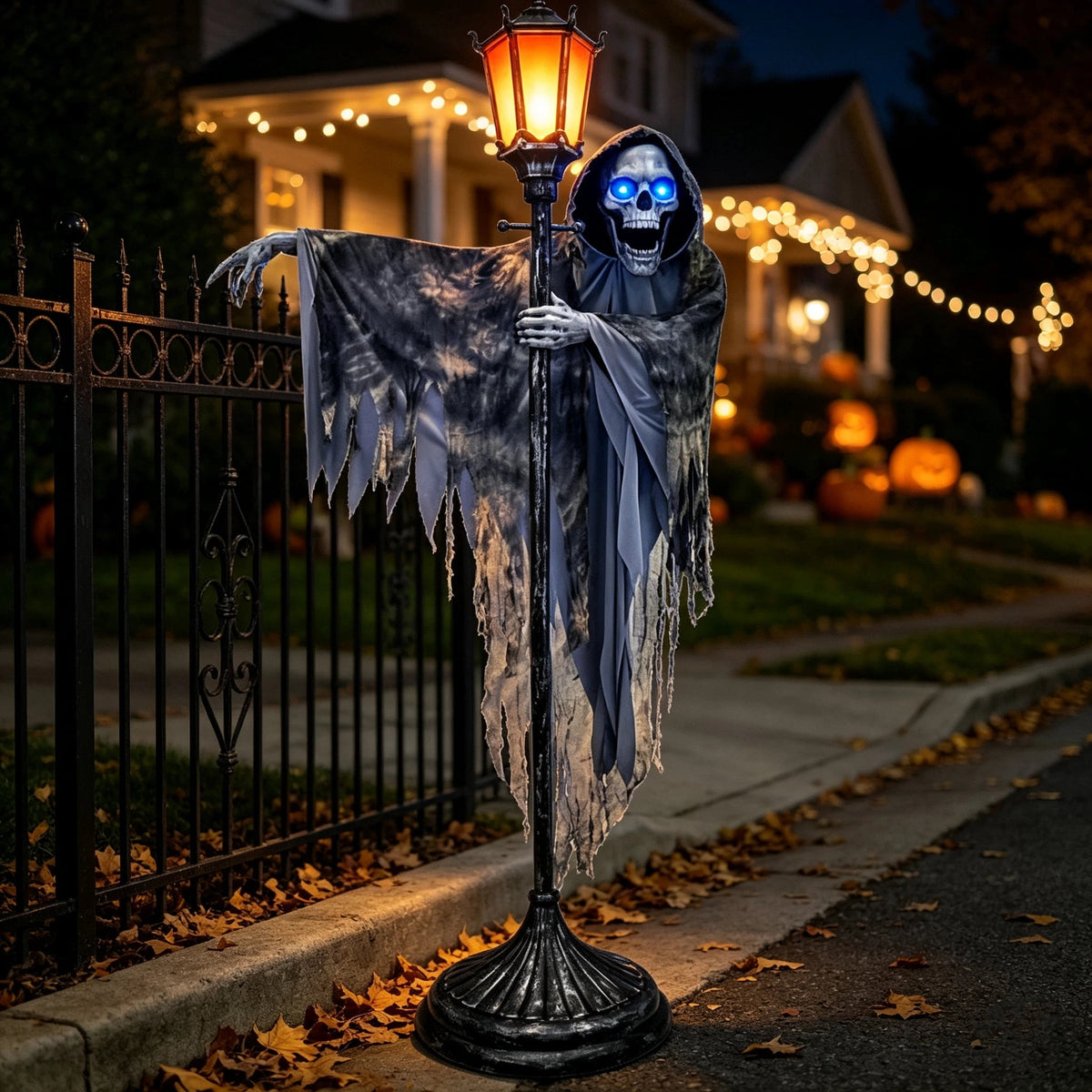 Witchwood™ Clearance Halloween Decorations Skeletons, Giant Ground Breaking Skeleton with LCD Eyes, Spooky Haunted Home Halloween Decorations Outdoor for Yard, Patio & Front Porch