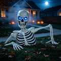 Witchwood™ Clearance Halloween Decorations Skeletons, Giant Ground Breaking Skeleton with LCD Eyes, Spooky Haunted Home Halloween Decorations Outdoor for Yard, Patio & Front Porch