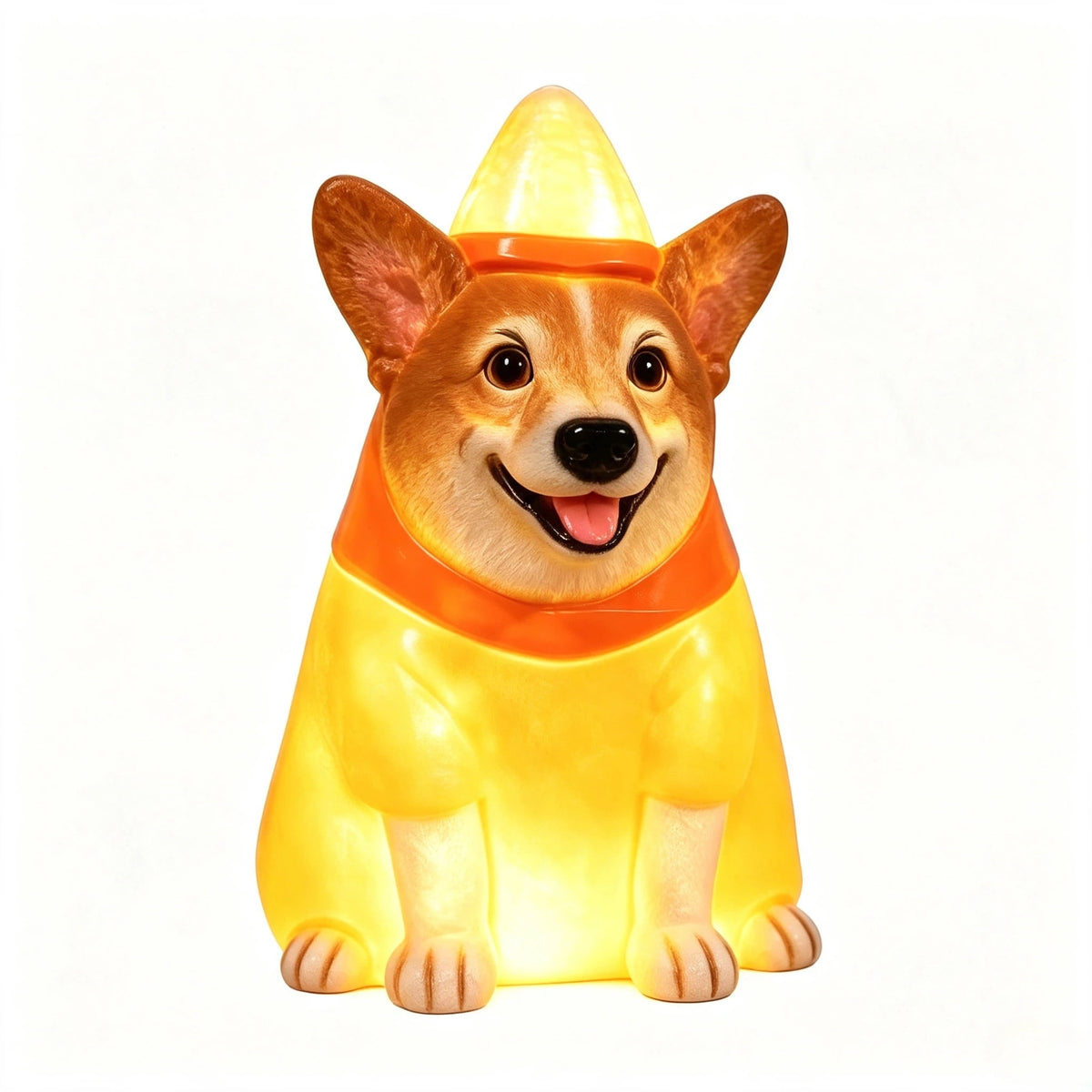 Witchwood™ Clearance! Halloween Ghost Dog Statue with Pumpkin Candy Bowl, 14" LED Ghost German Shepherd Blow-Molded Figurine Outdoor, Halloween Candy Holder Decoration Gift for Porch Yard Patio Indoor