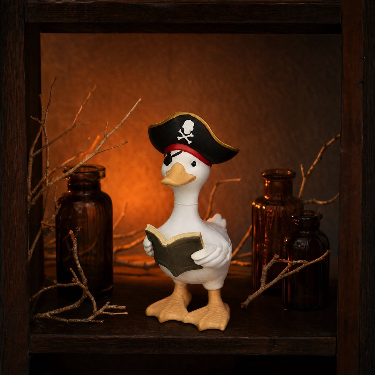 Witchwood™ Clearance! Witch Goose Figurine with Hat and Cape, Halloween Porch Goose Statue 11.8", Resin Lawn Goose Decor