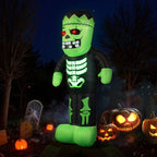 Witchwood™ Costway 8.4 Ft Tall Halloween Inflatable Decoration LED-lit Inflatable Green Zombie