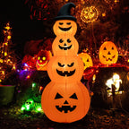 Witchwood™ Costway 8FT Halloween Inflatable Stacked Pumpkins Blow-up Holiday Decoration w/ LED Lights