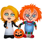 Witchwood™ Halloween Airblown Yard Inflatables Chucky and Bride & Pumkin 66.14 in x 19.29 in x 57.48 in 5.09 lb