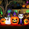 Witchwood™ 8FT Halloween Inflatable Pumpkins Ghost Cat with Lights,Blow ups Outdoor Decorations for Yard