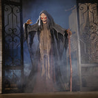 Witchwood™ Fun Express 5-Foot Animated Standing Witch Creepy Halloween Decoration