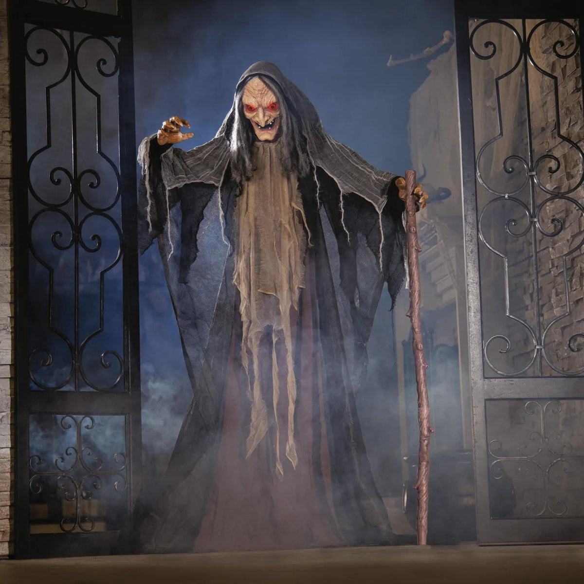 Witchwood™ Fun Express 5-Foot Animated Standing Witch Creepy Halloween Decoration