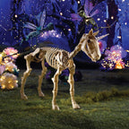 Witchwood™ Fun Express White Unicorn Skeleton Outdoor Decor, Halloween Macabre Design