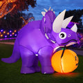 Witchwood™ Halloween Inflatable 5 FT Halloween Dinosaur Inflatable, Inflatable Halloween Dinosaur Halloween Dinosaur Decorations with LED Lights, Halloween Decorations Inflatables Clearance for Holiday