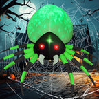 Witchwood™ Halloween Inflatable 8 FT Halloween Blow Up Spider, Halloween Inflatables Spider Giant Spider Inflatable with LED Lights Built-in, Outdoor Halloween Decorations Clearance for Halloween/Holiday