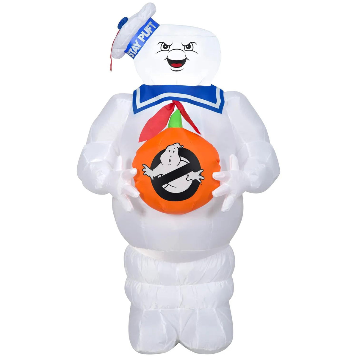 Witchwood™ 42 Airblown Blowup Inflatable Ghostbusters Stay Puft Marshmallow Man with Jack-O-Lantern Halloween Outdoor Yard Decoration