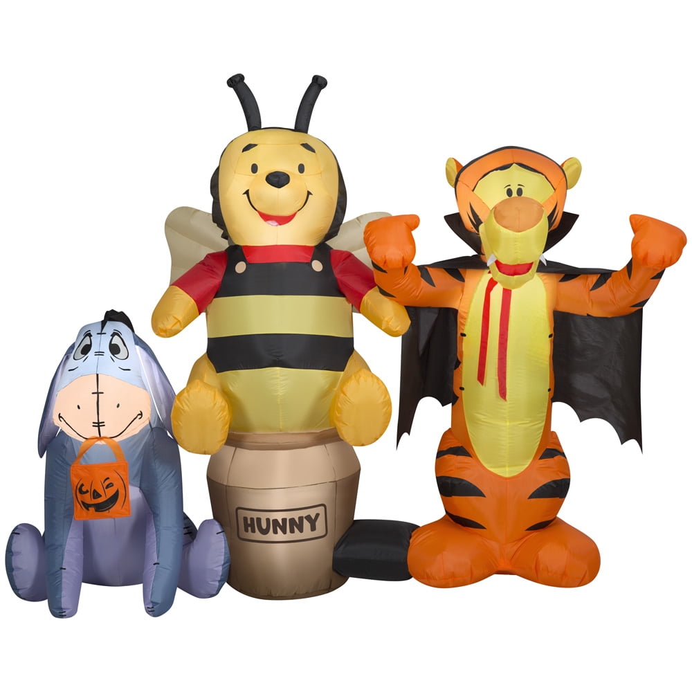 Witchwood™ Airblown Inflatable Halloween Pooh and Friends Scene Disney, 5 ft Tall, Multi