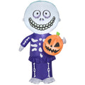Witchwood™ Halloween Inflatable Barrel with Jack O' Lantern, 4 ft Tall, Multi