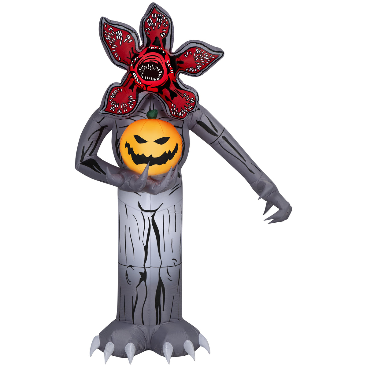 Witchwood™ Halloween Inflatable Demogorgon with Jack O' Lantern, 7 ft Tall, Multi