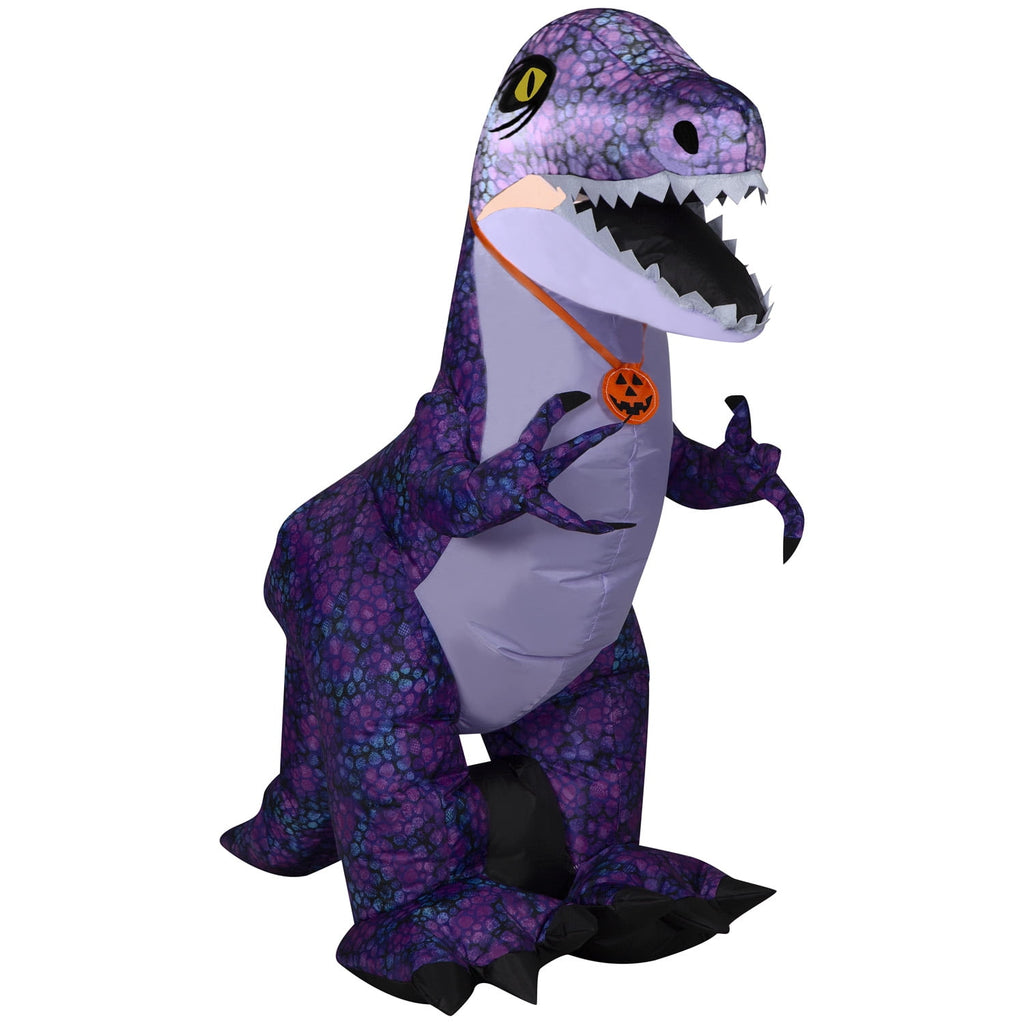 Witchwood™ Halloween Inflatable Purple Dinosaur, 3.5 ft Tall, Multi