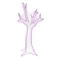 Witchwood™ Ghost Tree Purple Halloween Décor with 3D Neon LED Lights, 3.8-Ft