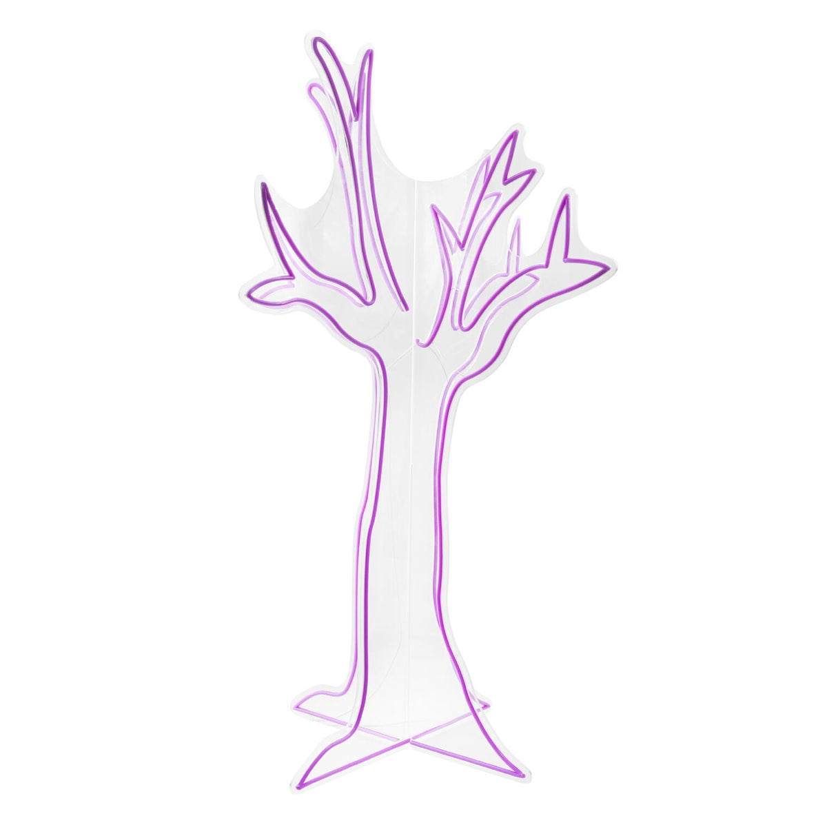 Witchwood™ Ghost Tree Purple Halloween Décor with 3D Neon LED Lights, 3.8-Ft