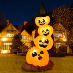 Witchwood™ Gymax 7ft Inflatable Pumpkin Combo Halloween Decoration w/ Built-in LED Lights