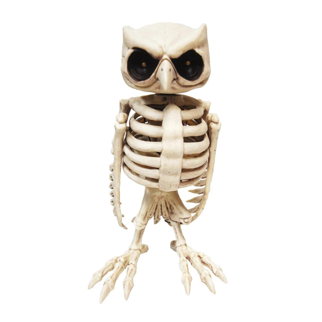 Witchwood™ 14" Animated Owl Skeleton Halloween Decoration