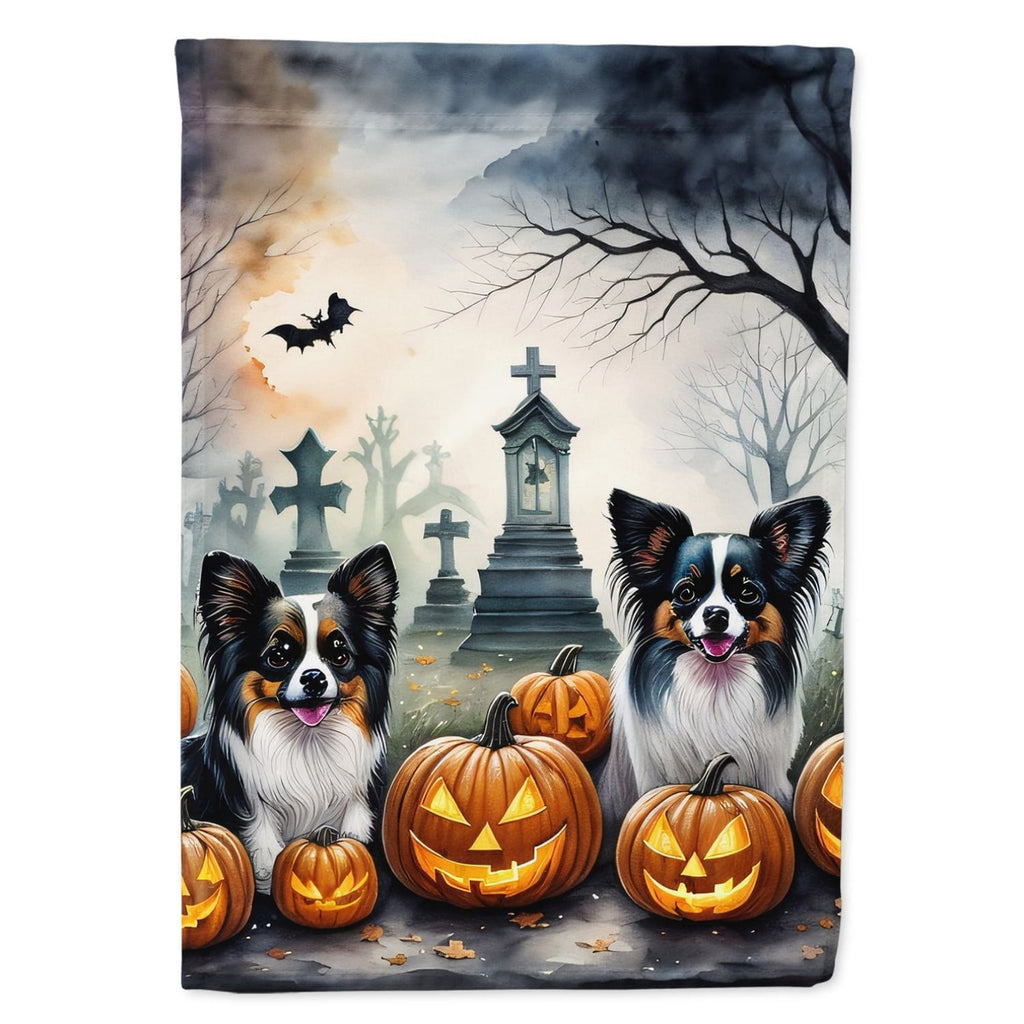 Witchwood™ Halloween Papillon Dog House Flag 28x40IN Double-Sided Polyester Decorative Sleeve Pole Flag for Outdoor Home Garden