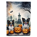 Witchwood™ Halloween Papillon Dog House Flag 28x40IN Double-Sided Polyester Decorative Sleeve Pole Flag for Outdoor Home Garden